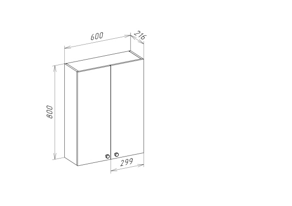 Шкаф подвесной Bellezza Лилия 60 4642409180011